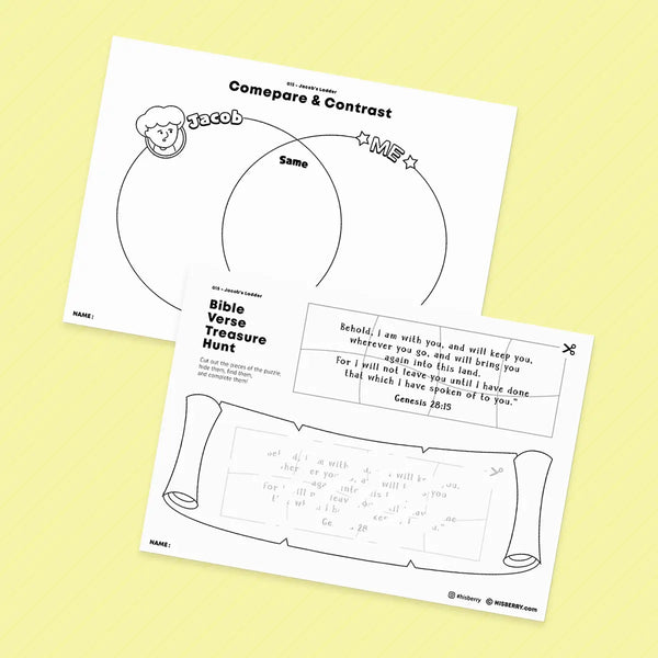 Jacob's Ladderbible Verse Activity Worksheets For Kids HISBERRY