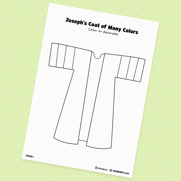 Joseph's Special Coat-Creative Drawing Pages Printable for kids - HISBERRY joseph-s-special-coat-creative-drawing-pages-printable-for-kids-hisberry