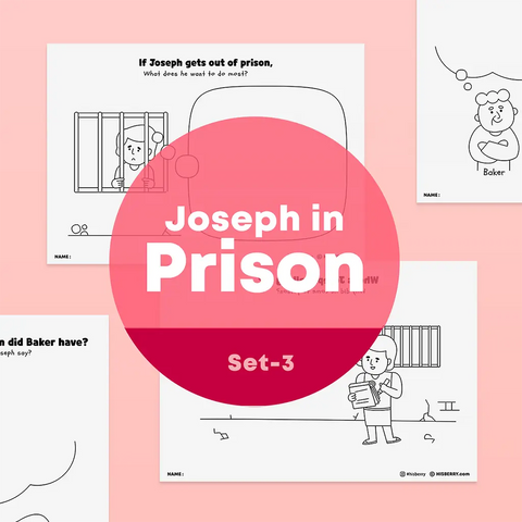 [022] Joseph in prison - Creative Drawing Pages Printable