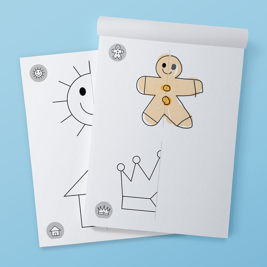 Preschool Symmetry Drawing Worksheet - Basic Set-1