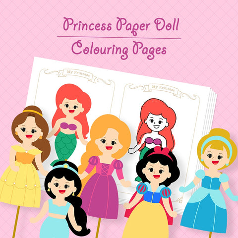 Princess Paper Doll coloring pages