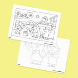 [005] Noah builds the Ark1 - Drawing Coloring Pages Printable