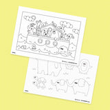 [005] Noah builds the Ark1 - Drawing Coloring Pages Printable