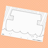 [005] Noah builds the Ark2 - Creative Drawing Pages Printable