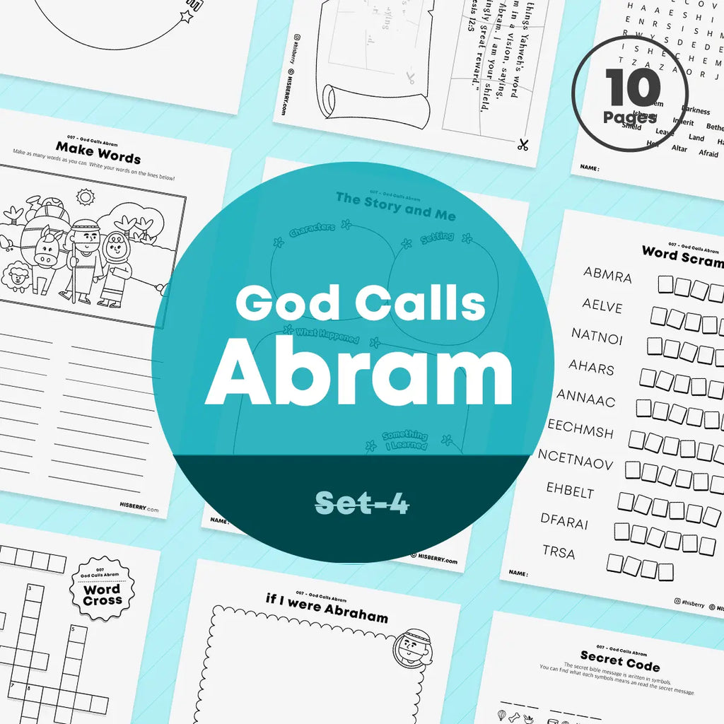 [007] God Calls Abram - Bible Verse Activity Worksheets