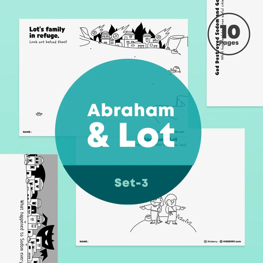 [008] Abraham and Lot - Creative Drawing Pages Printable
