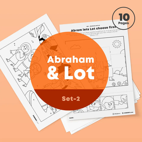 [008] Abraham and Lot - Drawing Coloring Pages Printable
