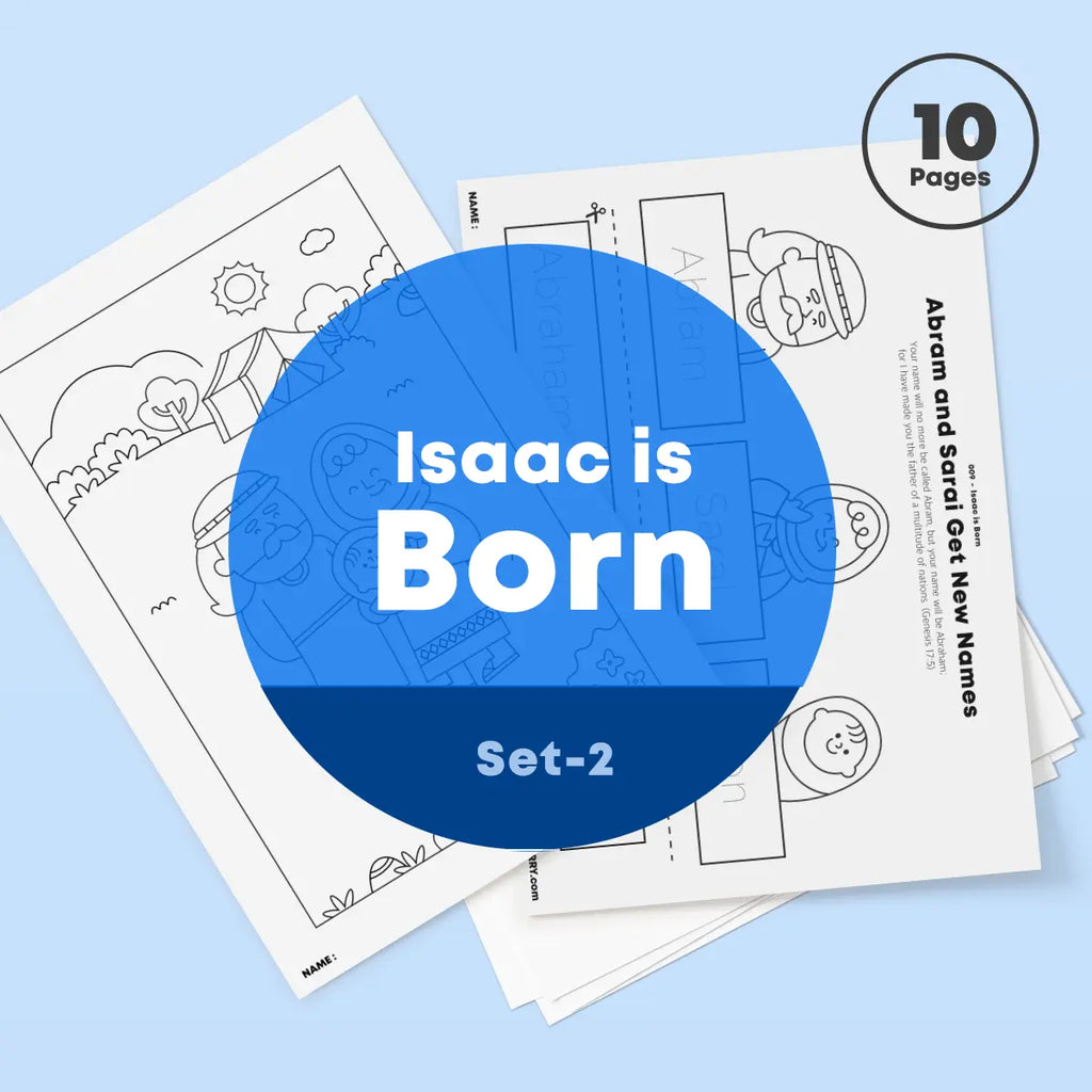 [009] Isaac is Born - Drawing Coloring Pages Printable
