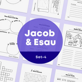 [013] Jacob and Esau - Bible Verse Activity Worksheets