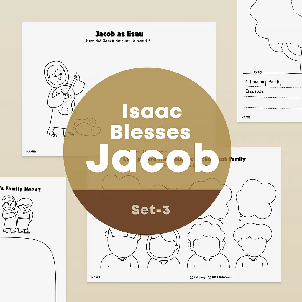 [014] Isaac Blesses Jacob - Creative Drawing Pages Printable
