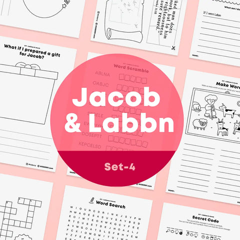 [017] Labban and Jacob - Bible Verse Activity Worksheets