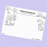 [018] Jacob is forgiven by Esau - Creative Drawing Pages Printable