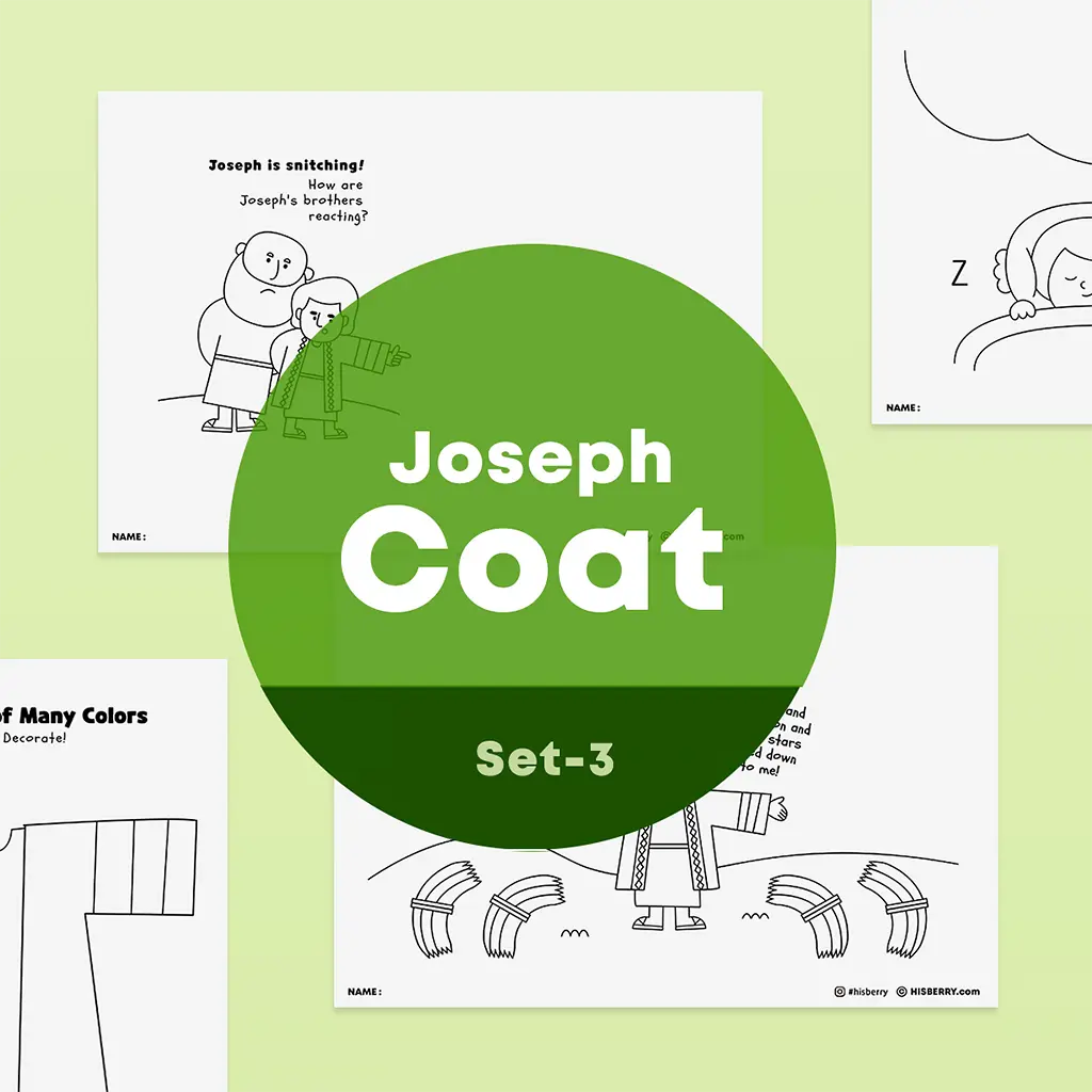 [019] Joseph's Special Coat - Creative Drawing Pages Printable