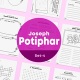 [021] Potiphar's Wife and Joseph - Bible Verse Activity Worksheets