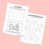 [021] Potiphar's Wife and Joseph - Drawing Coloring Pages Printable