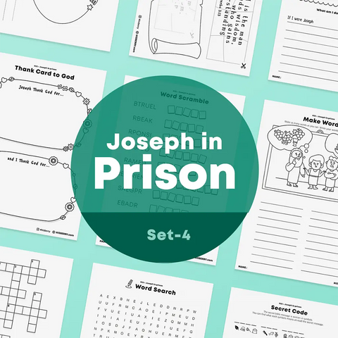[022] Joseph in prison - Bible Verse Activity Worksheets
