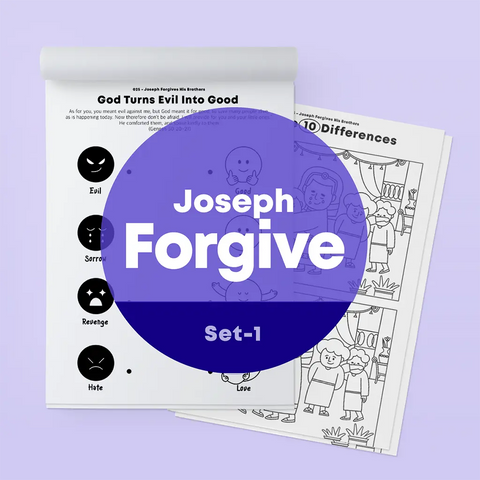 Joseph Forgiveness Object Lesson Joseph Forgives His Brothers-Bible lesson Activity Worksheets for kids ...