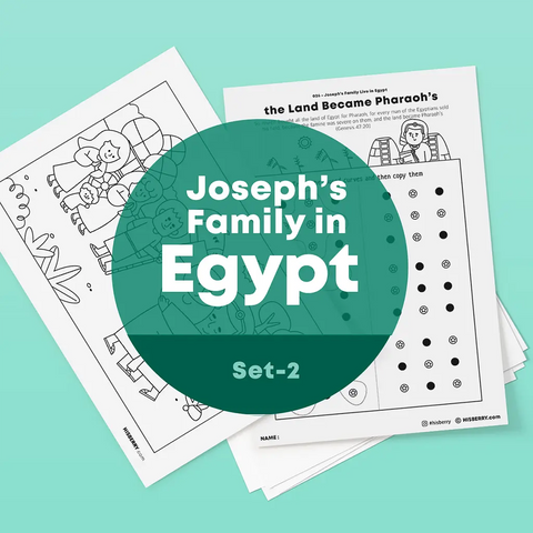 [026] Joseph's Family Live in Egypt - Drawing Coloring Pages Printable