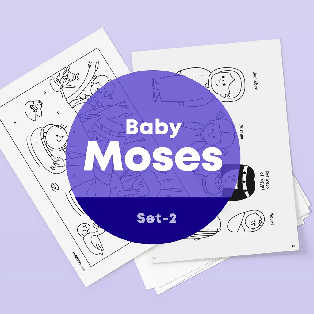 baby moses coloring page printable
