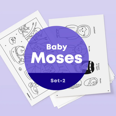 [027] The Israelites Are Slaves & Baby Moses - Drawing Coloring Pages Printable