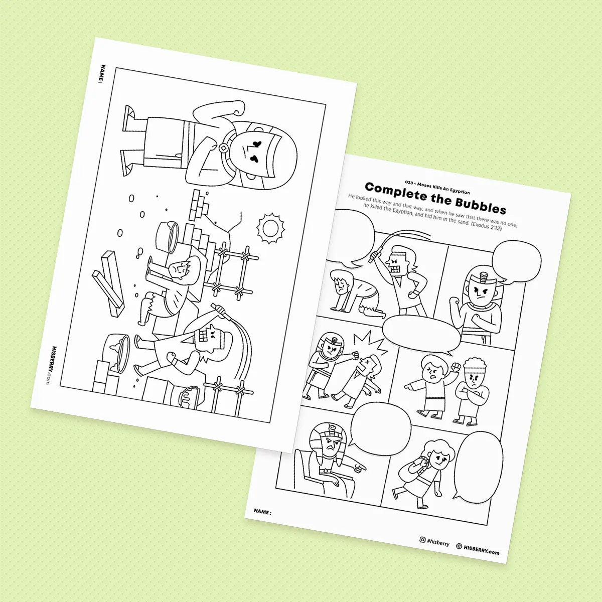 Moses And Pharaoh Coloring Pages