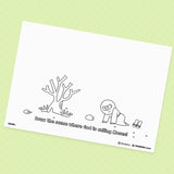 [029] The Burning Bush - Creative Drawing Pages Printable