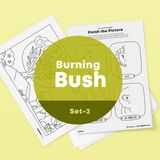 [029] The Burning Bush - Drawing Coloring Pages Printable