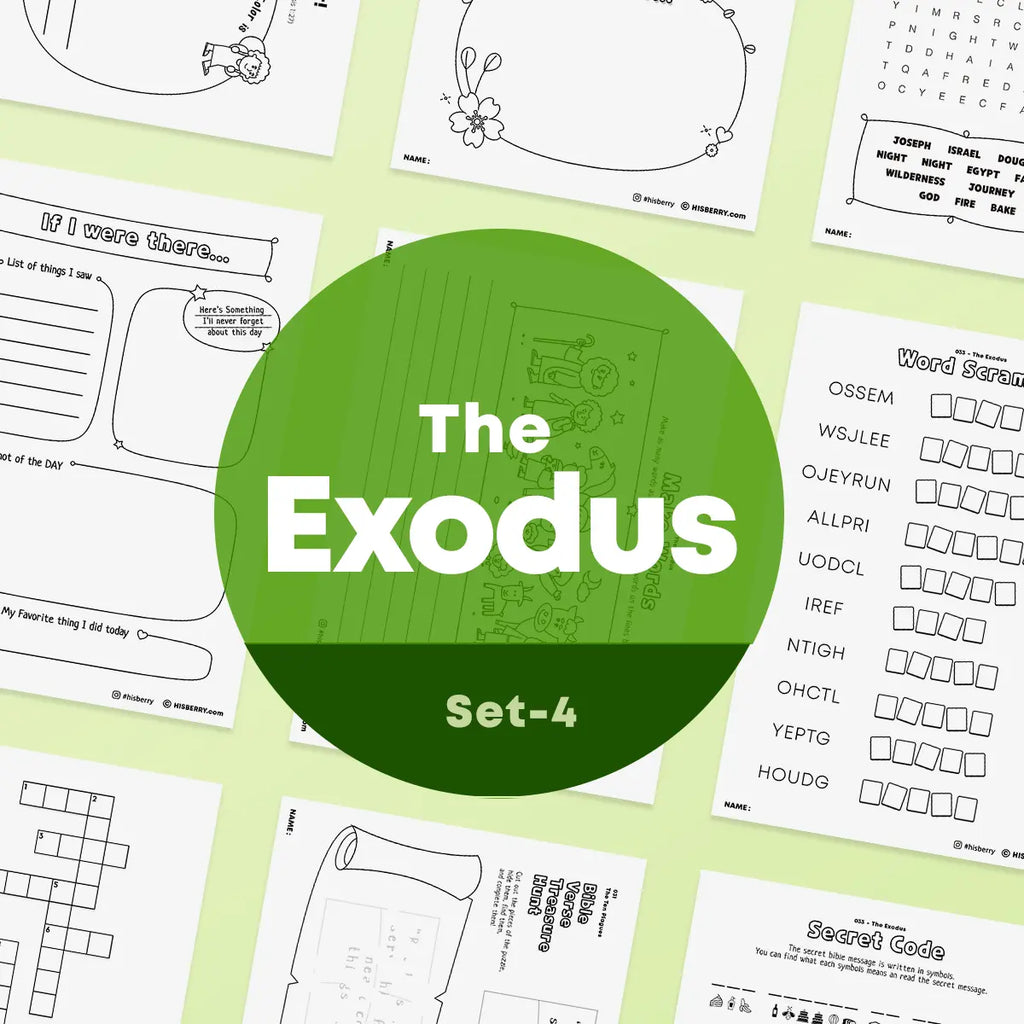 [033] The Exodus -  Bible Verse Activity Worksheets