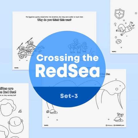 [034] Crossing the Red Sea - Creative Drawing Pages Printable