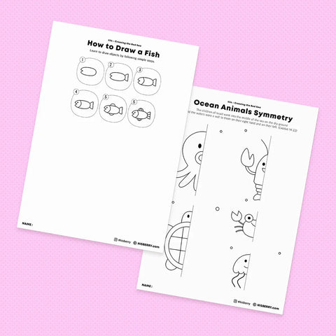 Crossing the Red Sea-Drawing Coloring Pages Lesson For Kids - HISBERRY