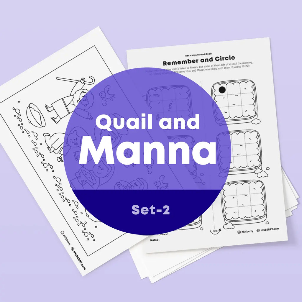 [036] Manna and Quail - Drawing Coloring Pages Printable