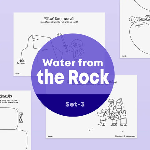 [037] Water From the Rock - Creative Drawing Pages Printable