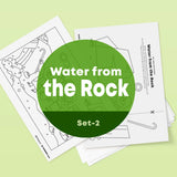 [037] Water From the Rock - Drawing Coloring Pages Printable