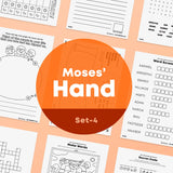 [038] Moses Holds up His hands - Bible Verse Activity Worksheets