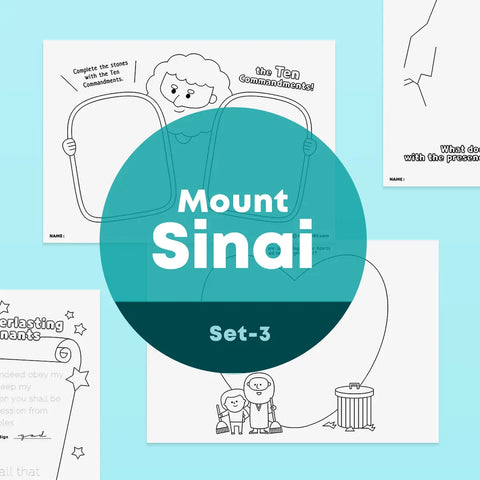 [040] God Speaks From Mount Sinai - Creative Drawing Pages Printable
