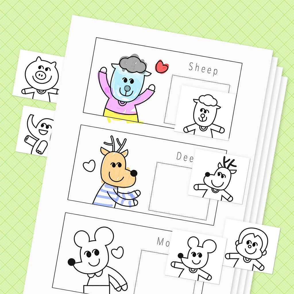 Animals - Moms & Babies - Matching Worksheet