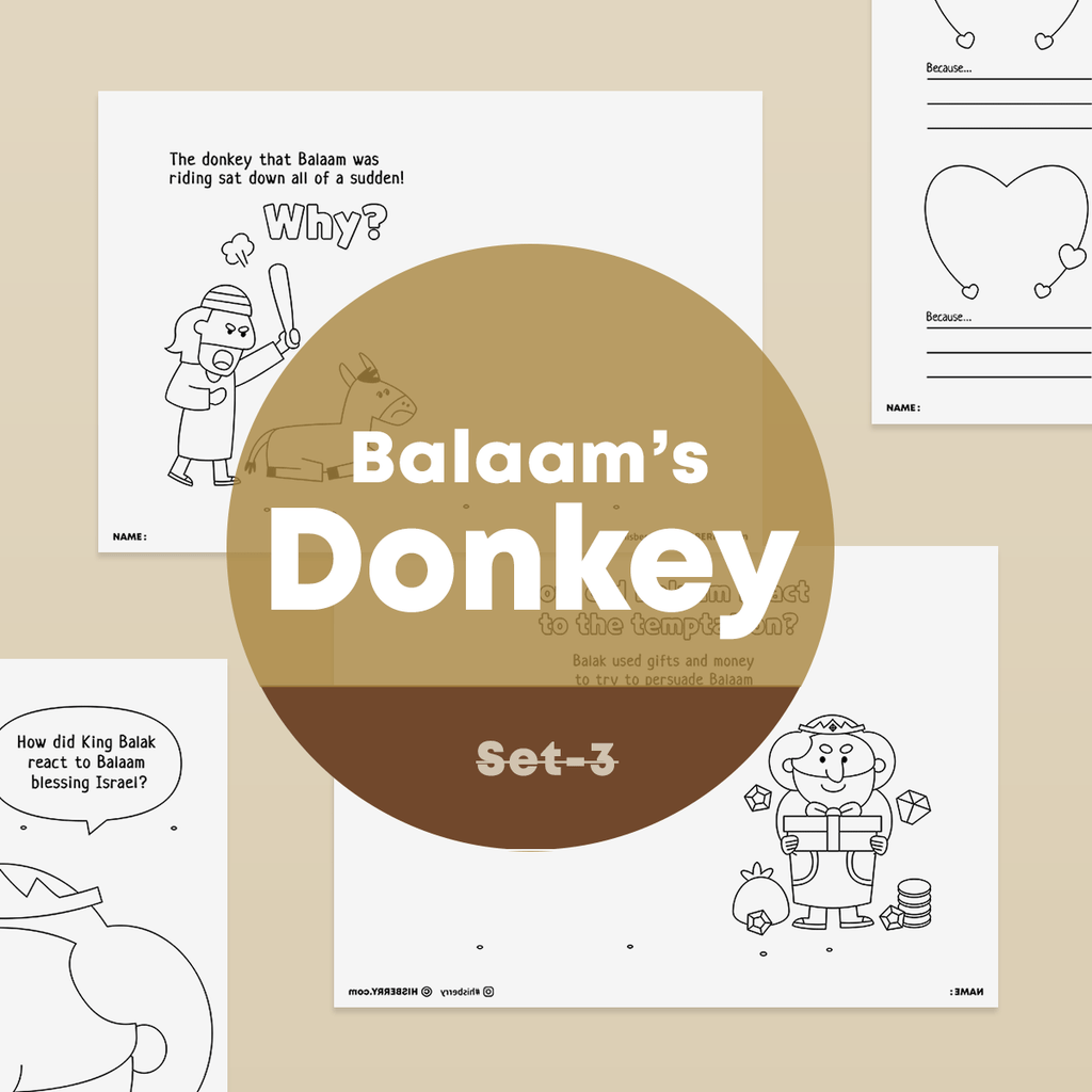 [053] Balaam and His Donkey-Creative Drawing Pages Printable