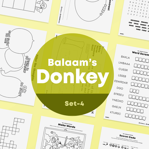 [053] Balaam and His Donkey-Bible Verse Activity Worksheet