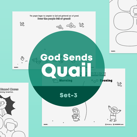 [047] The Lord Sends Quail - Creative Drawing Pages Printable