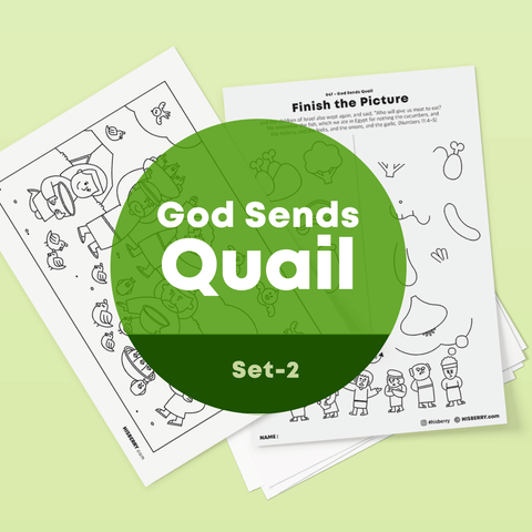 [047] The Lord Sends Quail - Drawing Coloring Pages Printable