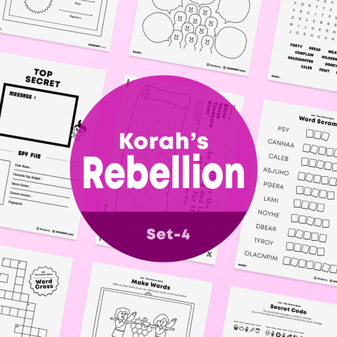 [049] Korah's Rebellion - Bible Verse Activity Worksheet