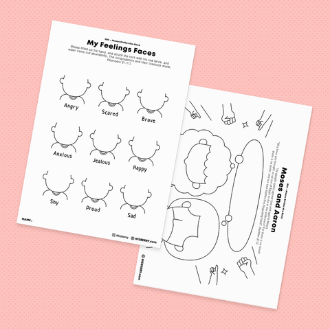 Moses Strikes the Rock-Drawing Coloring Pages For Kids Bible Printable ...