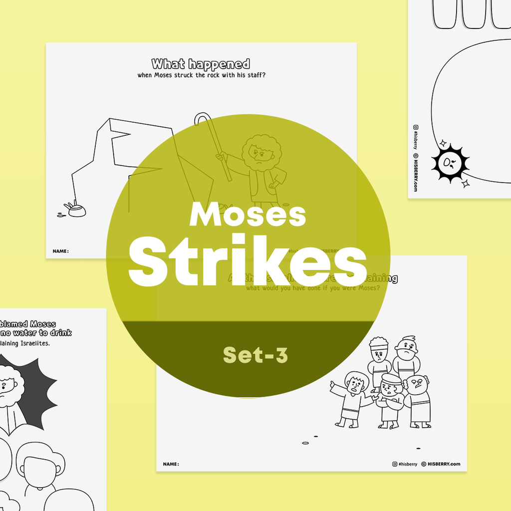 [050] Moses Strikes the Rock - Creative Drawing Pages Printable