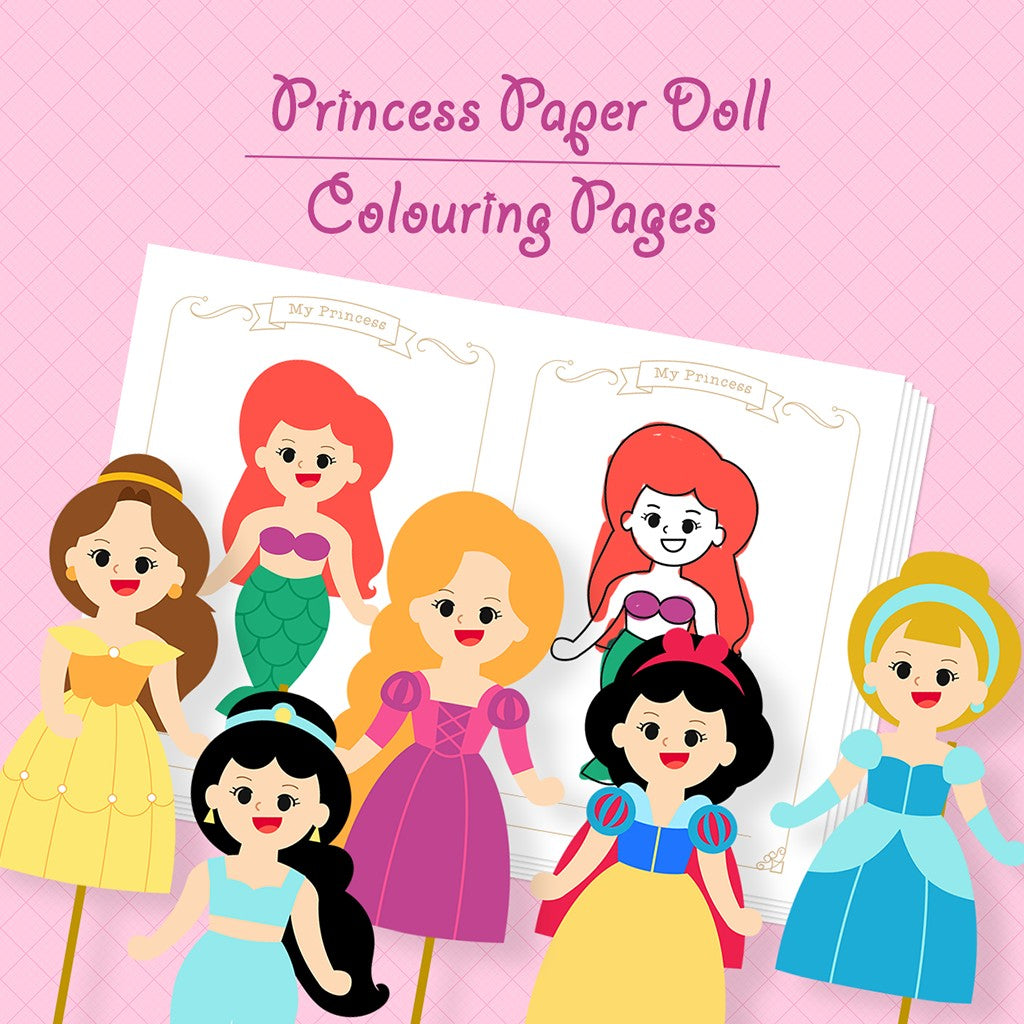Princess Paper Doll coloring pages HISBERRY