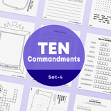 [041] Ten Commanments - Bible Verse Activity Worksheets