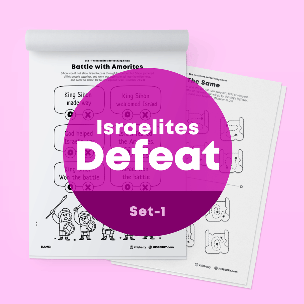 [052] The Israelites defeat King Sihon-Activity Worksheets