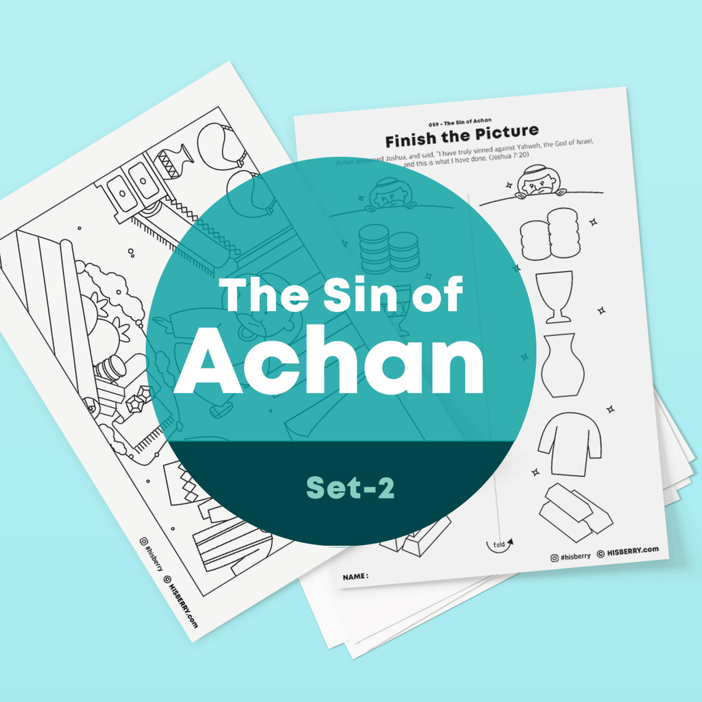 [059] The Sin of Achan-Drawing Coloring Pages Printable
