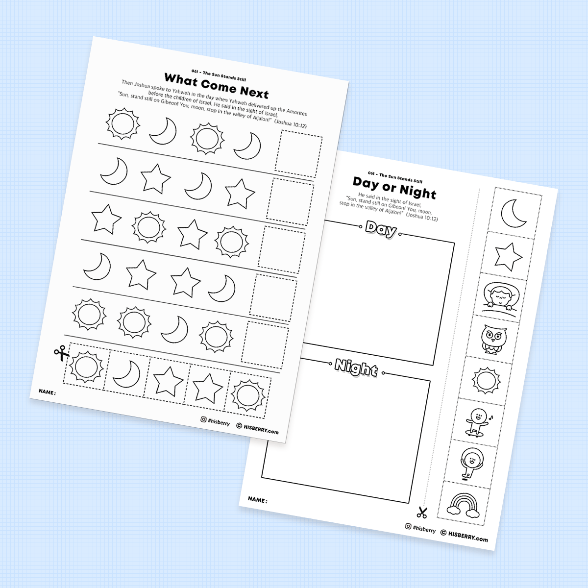 The Sun Stands Still-Joshua Activity Worksheets For Kids Bible Lesson Printable - HISBERRY the-sun-stands-still-joshua-activity-worksheets-for-kids-bible-lesson-printable-hisberry
