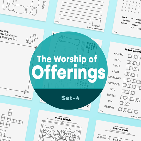 [044] The Worship of Offerings - Bible Verse Activity Worksheet