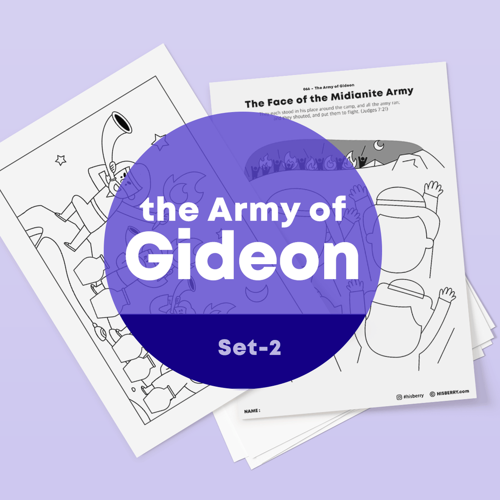 [066] The Army of Gideon-Drawing Coloring Pages Printable